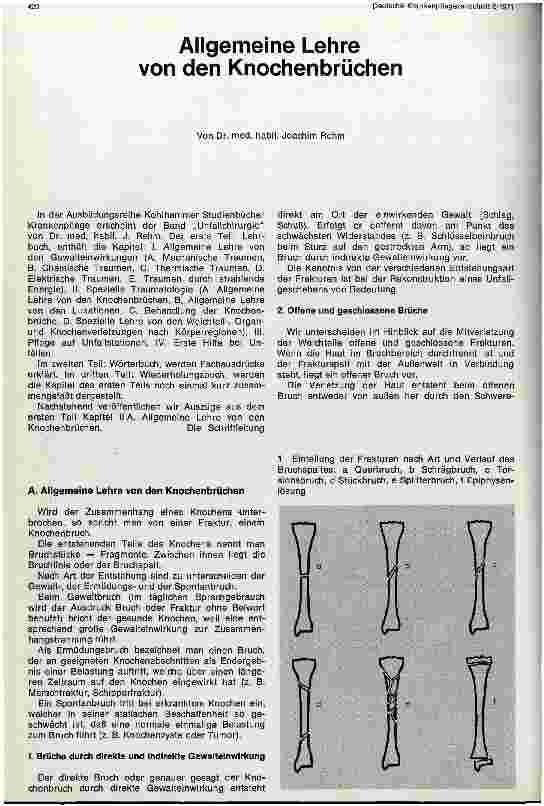 Vorschauseite 1: Allgemeine Lehre von den Knochenbrüchen