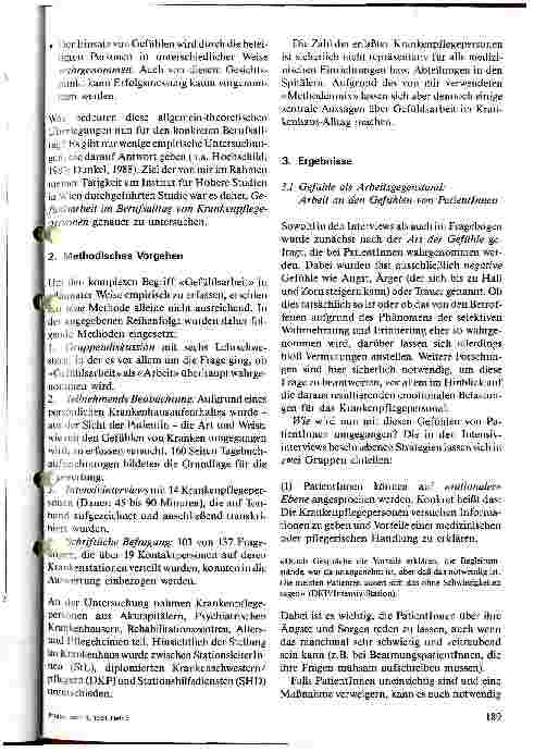 Vorschauseite 3: Gefühlsarbeit - eine neue Dimension für die Krankenpflegeforschung