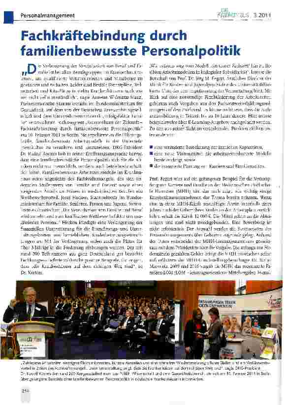Vorschauseite 1: Fachkräftebindung durch familienbewusste Personalpolitik