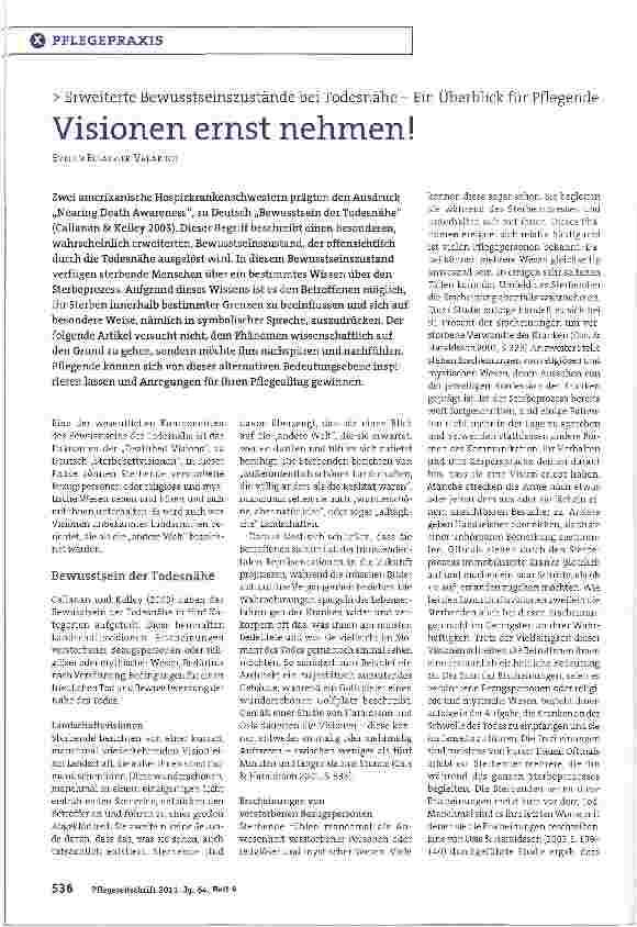 Vorschauseite 1: Visionen ernst nehmen!
