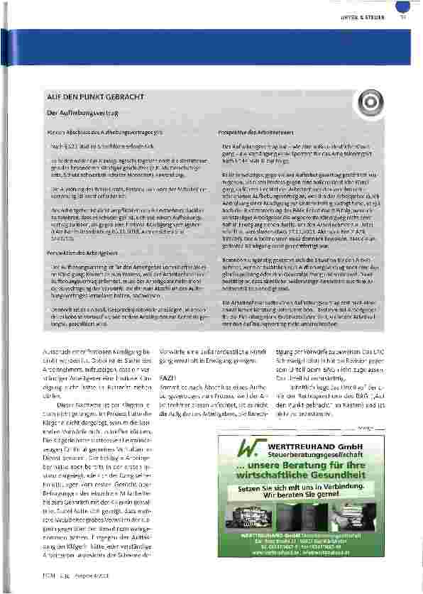 Vorschauseite 2: Anfechtung eines Aufhebungsvertrages