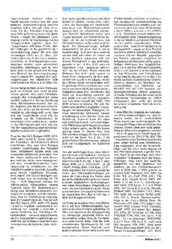 Vorschauseite 3: Zum Pflichtteilsverzicht S§~2346 Abs. 2, 138 Abs. 1 BGB