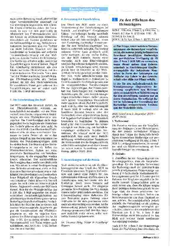 Vorschauseite 5: Zum Pflichtteilsverzicht S§~2346 Abs. 2, 138 Abs. 1 BGB