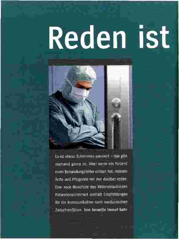 Vorschauseite 1: Reden ist Gold