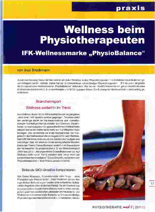 Vorschauseite 1: Wellness beim Physiotherapeuten