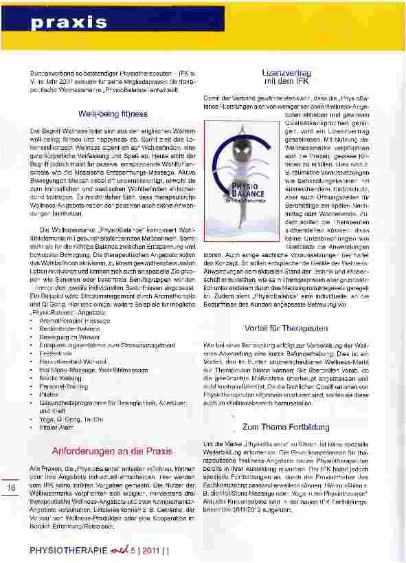 Vorschauseite 2: Wellness beim Physiotherapeuten