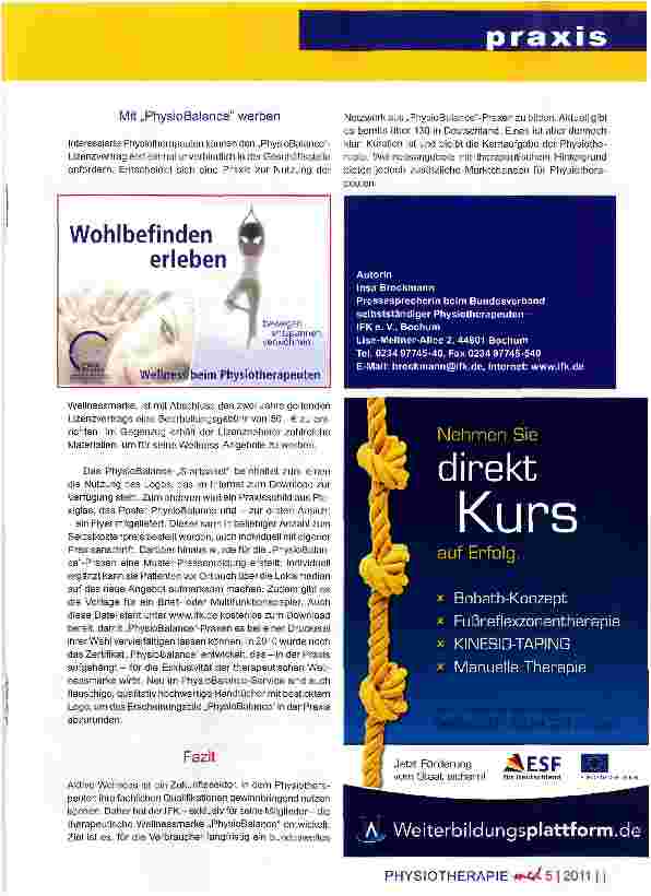 Vorschauseite 3: Wellness beim Physiotherapeuten