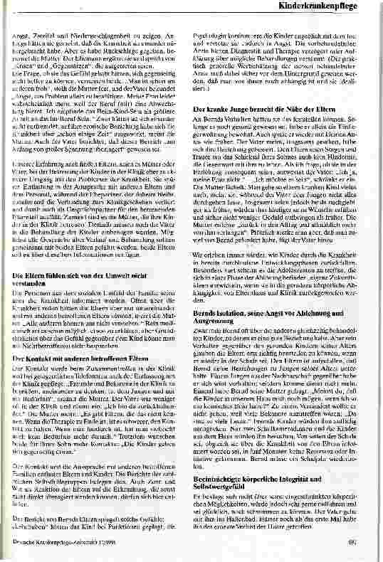 Vorschauseite 4: Bernd hat Krebs Der Verlust der Sorglosigkeit