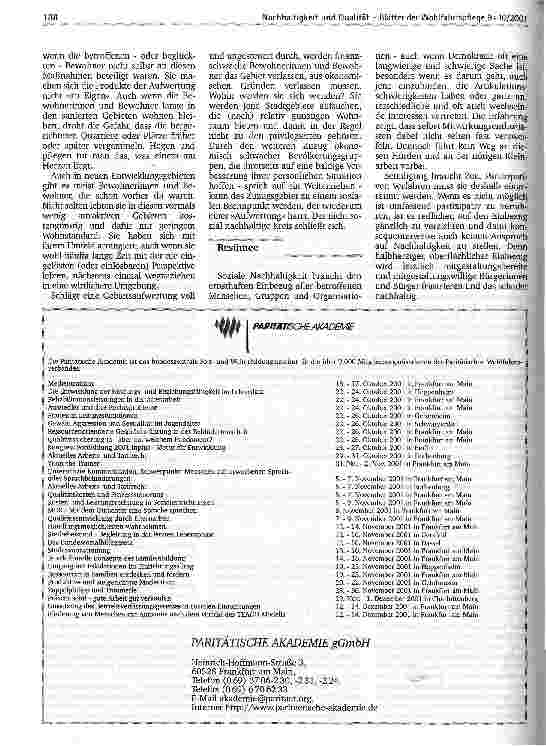 Vorschauseite 4: Plädoyer für soziale Nachhaltigkeit Armut verhindert Integration und Partizipation