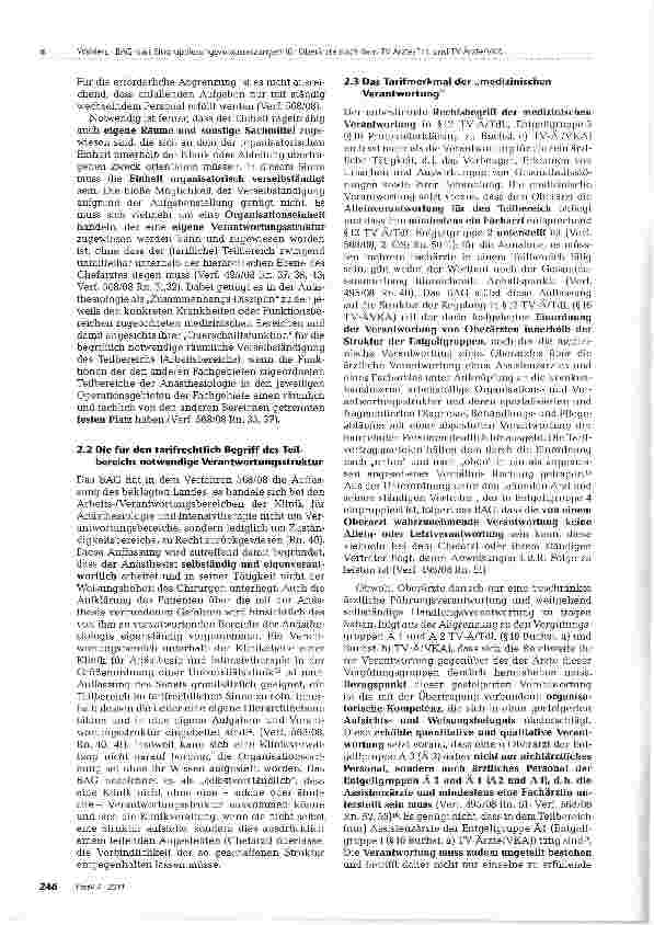Vorschauseite 3: BAG klärt Eingruppierungsvoraussetzungen für Oberärzte nach dem TV-Ärzte/TdL und TV-Ärzte/VKA