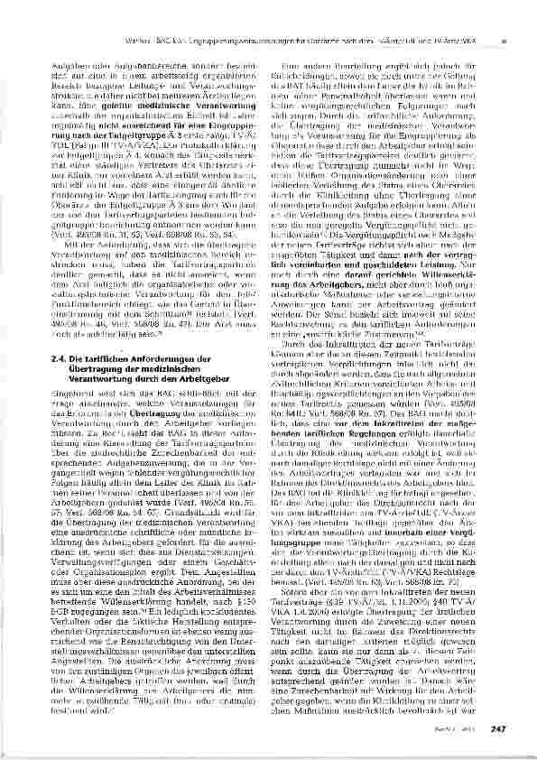 Vorschauseite 4: BAG klärt Eingruppierungsvoraussetzungen für Oberärzte nach dem TV-Ärzte/TdL und TV-Ärzte/VKA