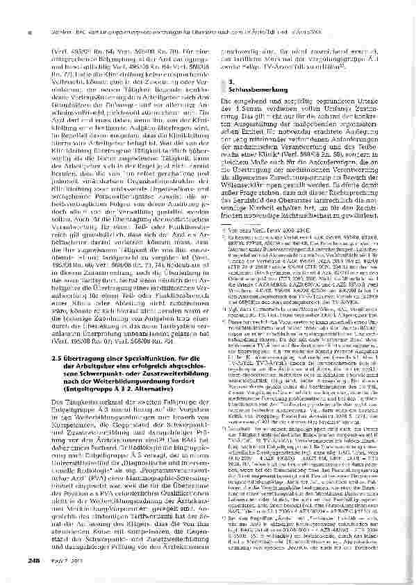 Vorschauseite 5: BAG klärt Eingruppierungsvoraussetzungen für Oberärzte nach dem TV-Ärzte/TdL und TV-Ärzte/VKA