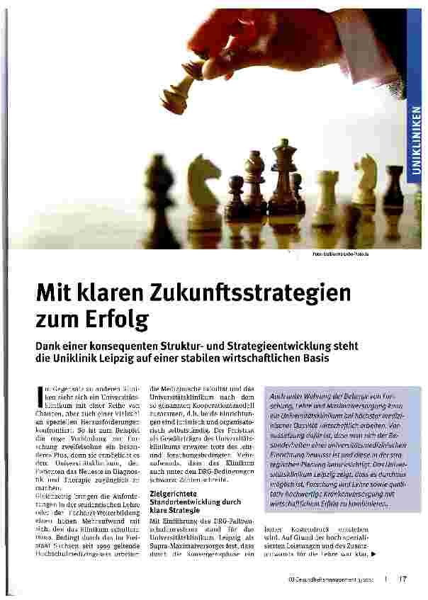 Vorschauseite 1: Mit klaren Zukunftsstrategien zum Erfolg