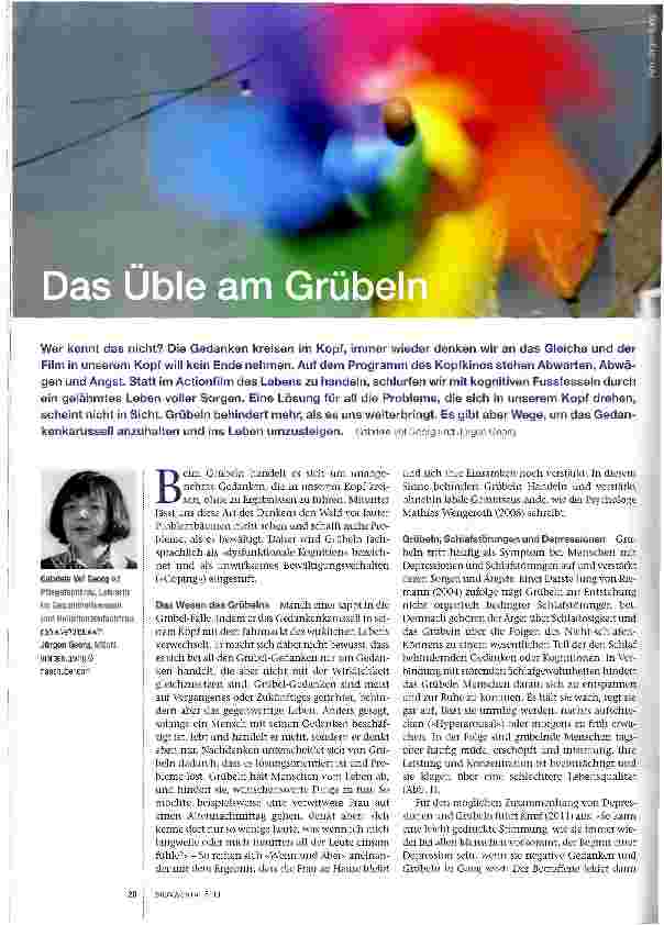 Vorschauseite 1: Das Üble am Grübeln