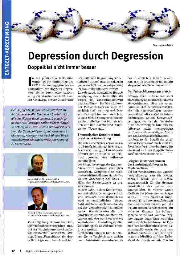 Vorschauseite 1: Depression durch Degression