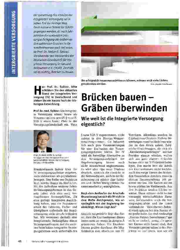 Vorschauseite 1: Brücken bauen -Gräben überwinden