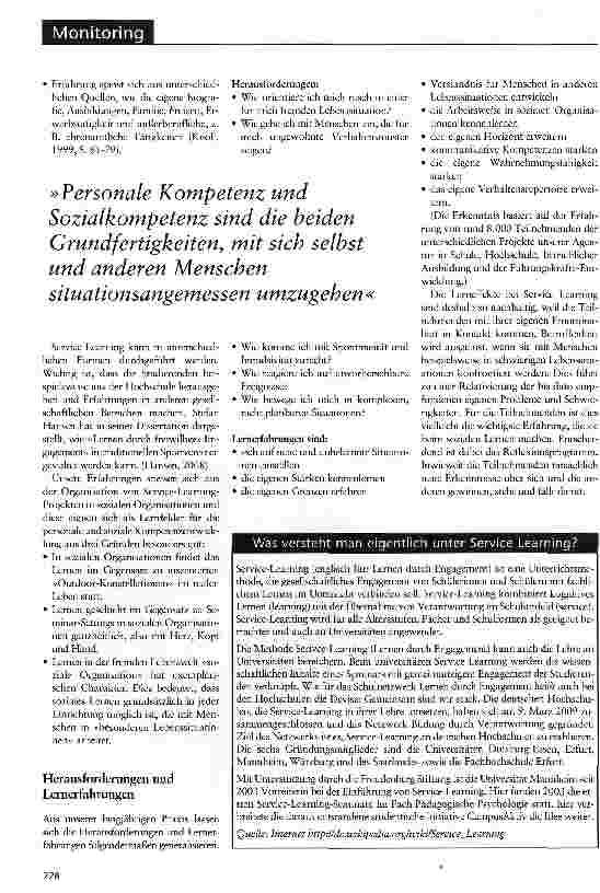 Vorschauseite 3: Lernen durch Engagement