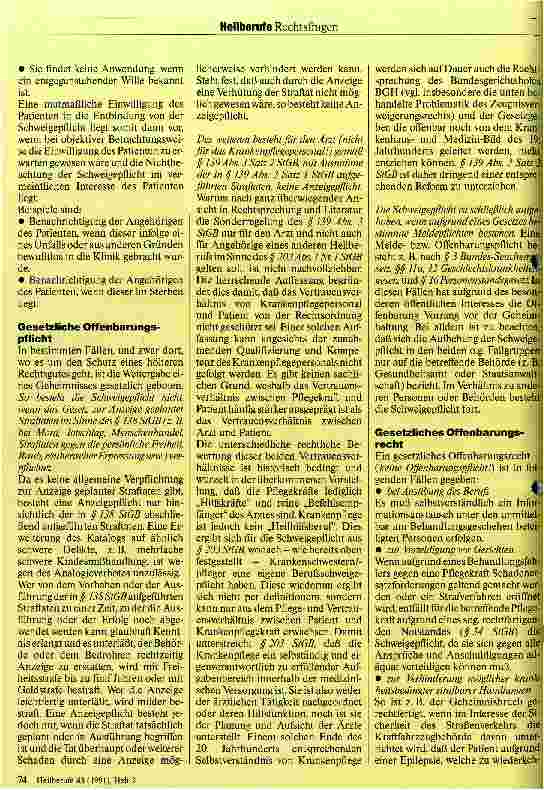 Vorschauseite 4: Die Schweigepflicht des Krankenpflegepersonals