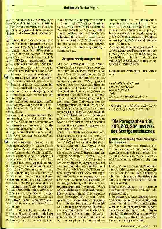 Vorschauseite 5: Die Schweigepflicht des Krankenpflegepersonals