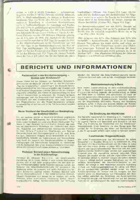 Vorschauseite 6: Das Krankenhauswesen in der BRD im Spiegel der Statistik 1969