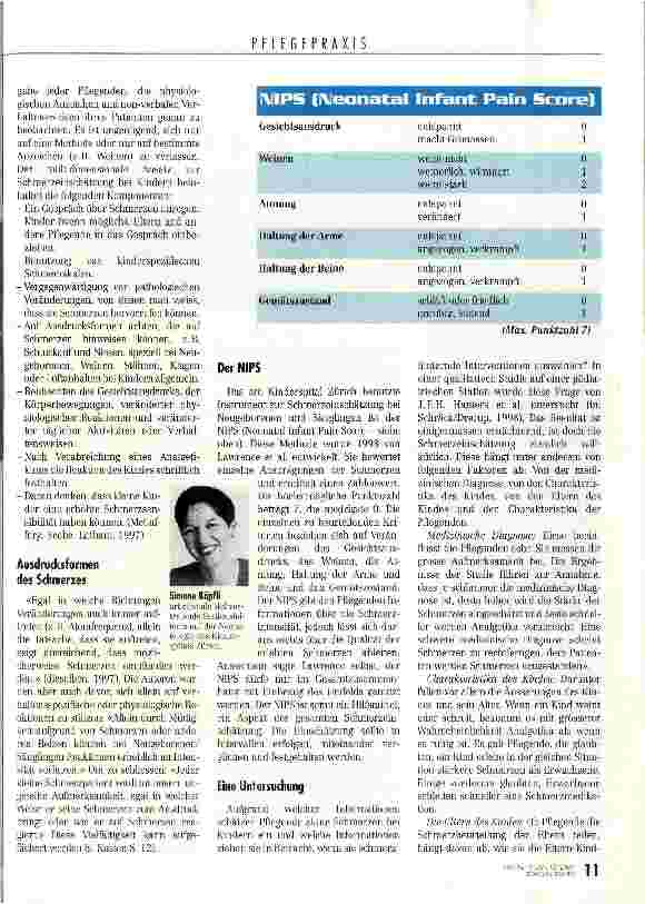 Vorschauseite 2: Schmerz, eine pflegerische Herausforderung
