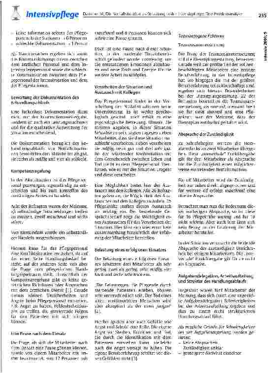 Vorschauseite 4: Die Notfallsituation als Belastung in der Intensivpflege: Eine Problemanalyse