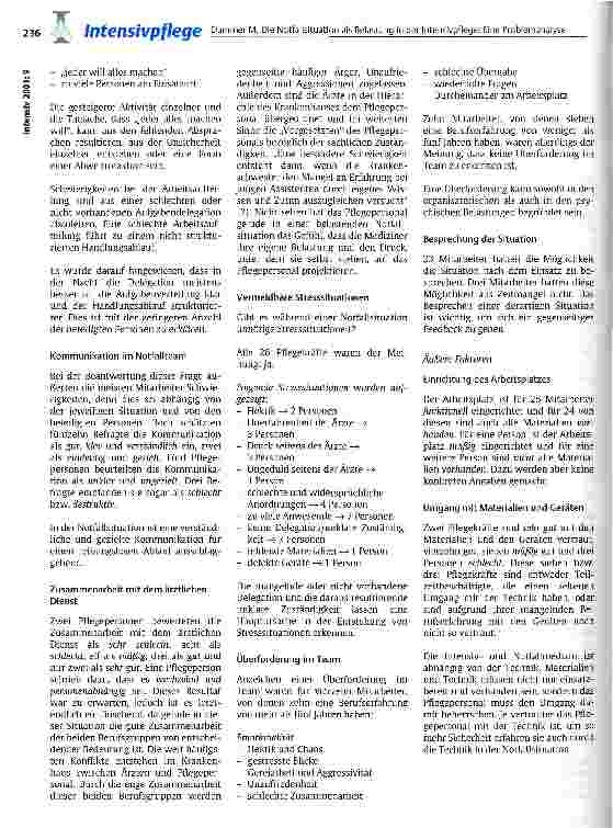 Vorschauseite 5: Die Notfallsituation als Belastung in der Intensivpflege: Eine Problemanalyse