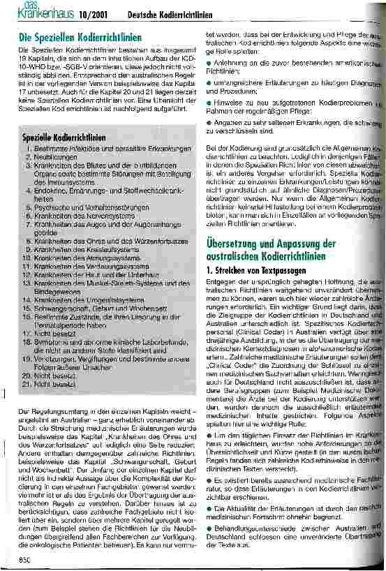 Vorschauseite 2: Deutsche Kodierrichtlinien für Krankenhäuser
