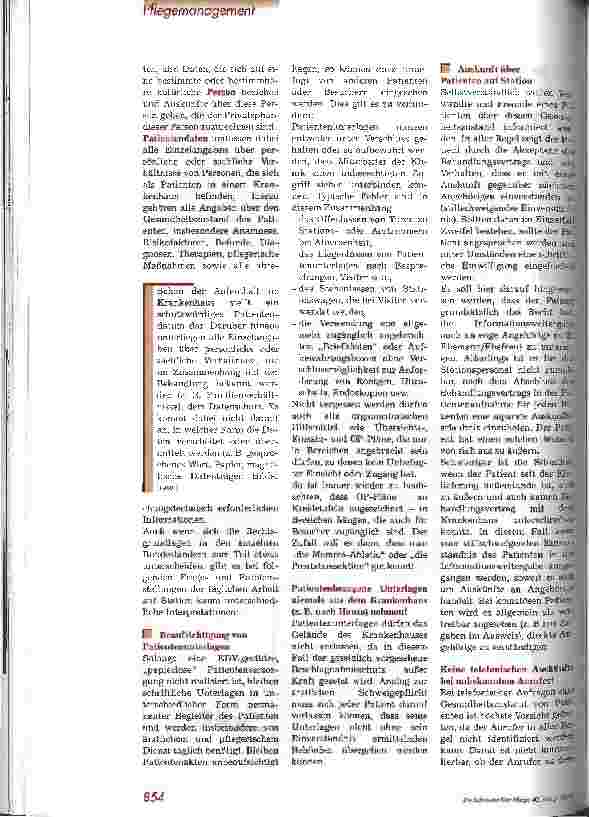 Vorschauseite 2: Datenschutz im Krankenhaus immer wichtiger EDV-Einsatz