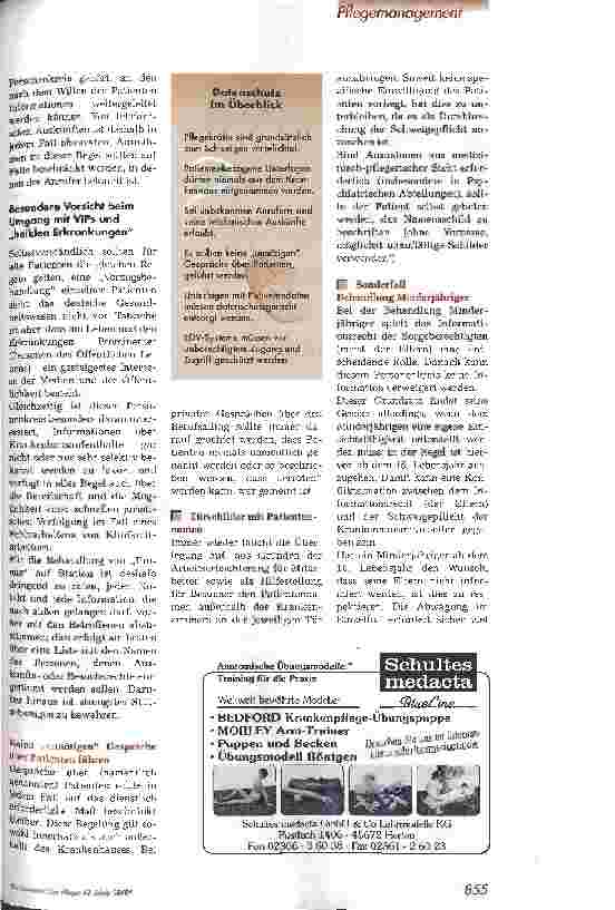 Vorschauseite 3: Datenschutz im Krankenhaus immer wichtiger EDV-Einsatz