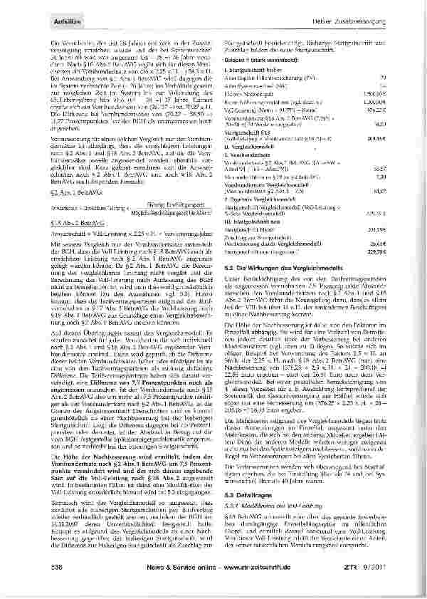 Vorschauseite 3: Zusatzversorgung: Verbesserungen bei den Startgutschriften der Späteinsteiger