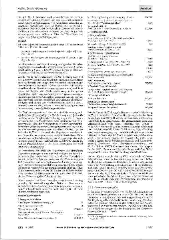 Vorschauseite 4: Zusatzversorgung: Verbesserungen bei den Startgutschriften der Späteinsteiger