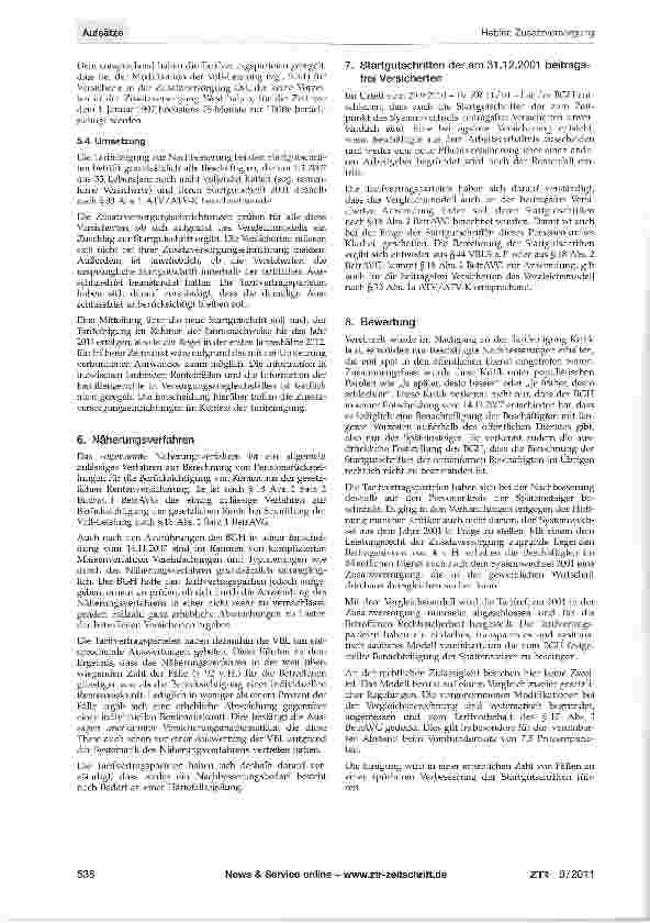 Vorschauseite 5: Zusatzversorgung: Verbesserungen bei den Startgutschriften der Späteinsteiger
