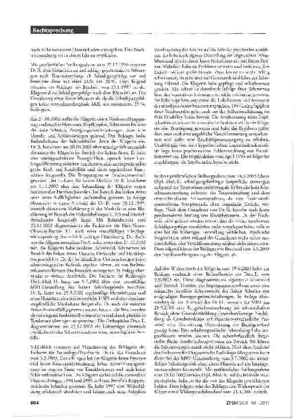 Vorschauseite 3: Impfschaden als Folge einer Tetanusauffrischung; Neufest-stellungsantrag auf Anerkennung weiterer Schädigungsfolgen; Überprüfungsantrag nach §44 SGB XBSeuchG §§ 51 Abs. 1 Satz 1,…