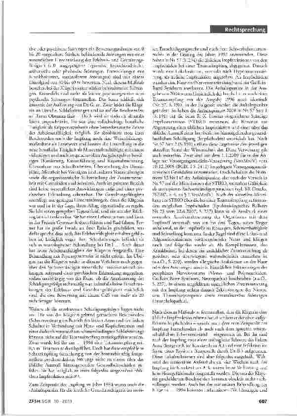 Vorschauseite 6: Impfschaden als Folge einer Tetanusauffrischung; Neufest-stellungsantrag auf Anerkennung weiterer Schädigungsfolgen; Überprüfungsantrag nach §44 SGB XBSeuchG §§ 51 Abs. 1 Satz 1,…