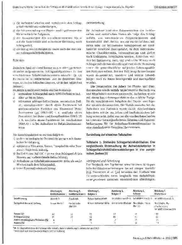 Vorschauseite 3: Gemeinschaftliche Evaluation der Schlaganfallrehabilitation innerhalb von Europa - organisatorische Aspekte