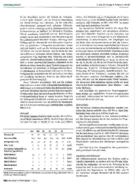Vorschauseite 4: Gemeinschaftliche Evaluation der Schlaganfallrehabilitation innerhalb von Europa - organisatorische Aspekte