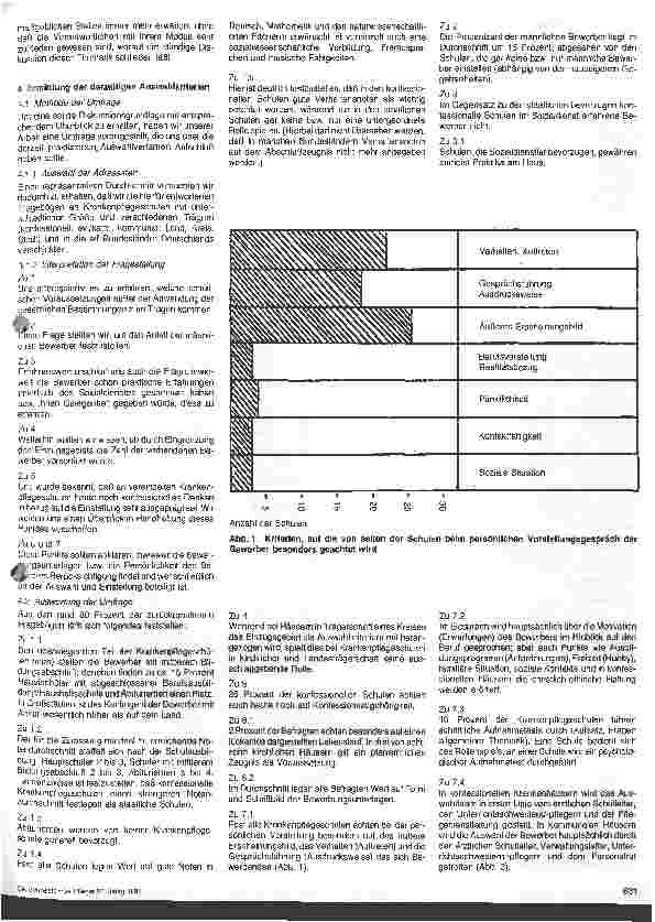 Vorschauseite 2: Auswahlkriterien für die Aufnahme an Krankenpflegeschulen 2. Folge (Schluß)