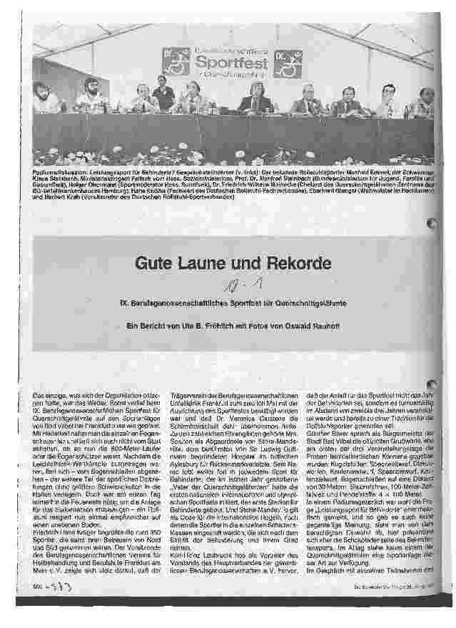 Vorschauseite 1: Gute Laune und Rekorde