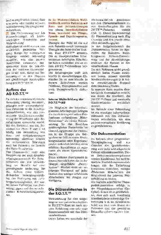 Vorschauseite 2: Die Therapie des Fazio-oralen Traktes - F. O. T. T.
