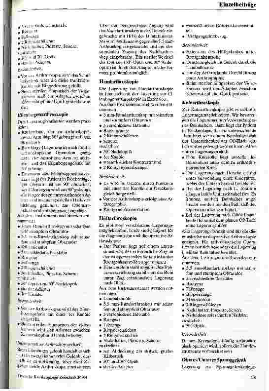 Vorschauseite 5: Die Endoskopie der Gelenke