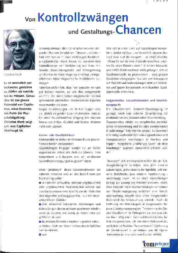 Vorschauseite 1: Von Kontrollzwängen und Gestaltungs-Chancen