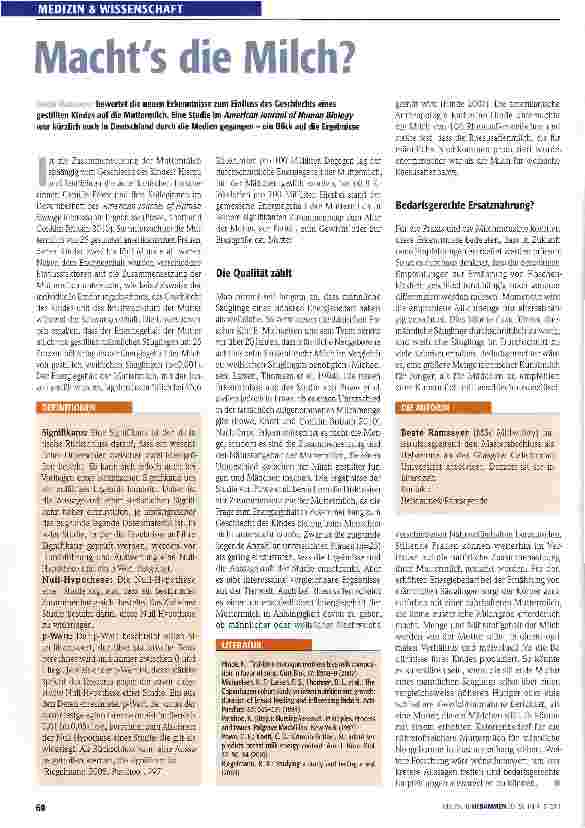 Vorschauseite 1: Macht es die Milch?