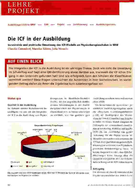 Vorschauseite 1: Die ICF in der Ausbildung