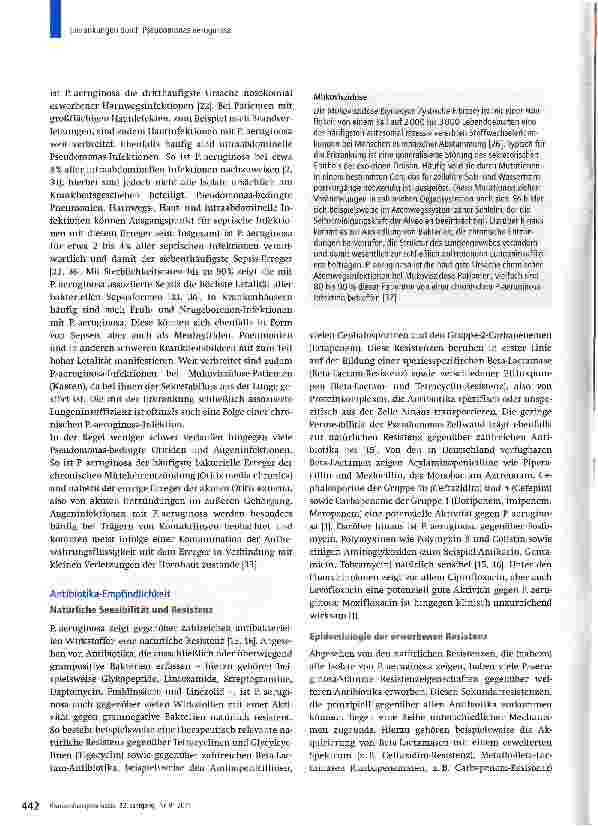 Vorschauseite 3: Erkrankungen durch Pseudomonas aeruginosa