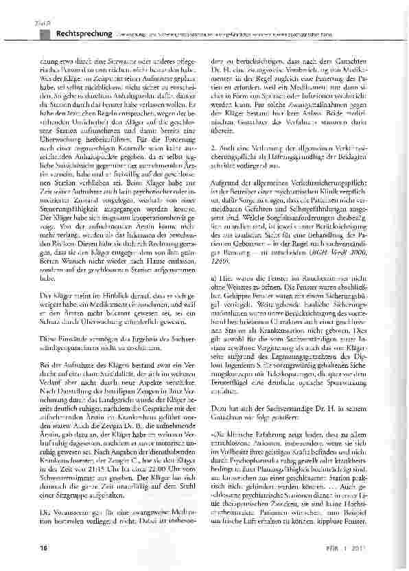 Vorschauseite 3: Überwachungsund Sicherungsmaßnahmen bei suizidgefährdeten Personen in einer psychiatrischen KlinikBGB §823