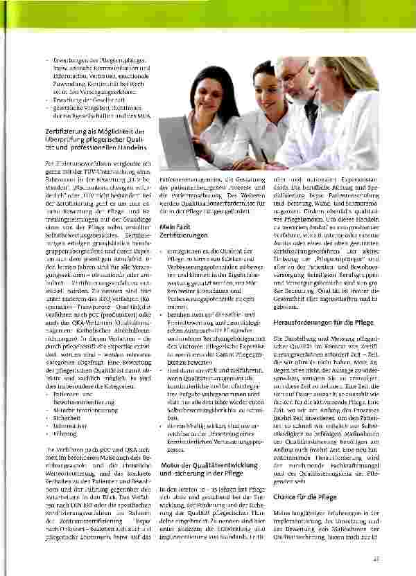 Vorschauseite 2: Wie gut soll Pflege sein?