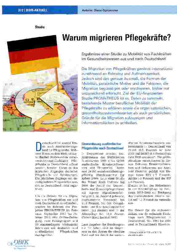 Vorschauseite 1: Warum migrieren Pflegekräfte?
