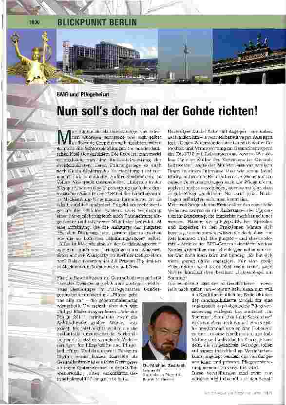 Vorschauseite 1: Nun soll es doch mal der Gohde richten!