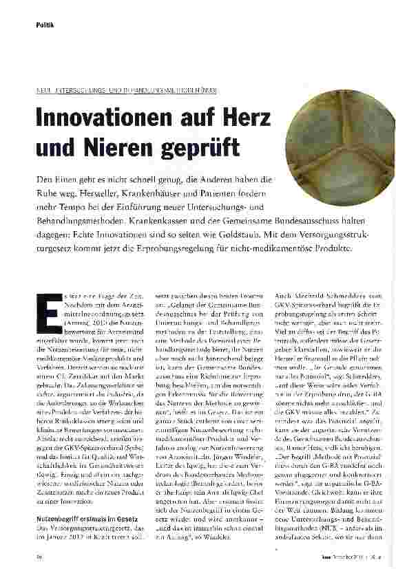 Vorschauseite 1: Innovationen auf Herz und Nieren geprüft